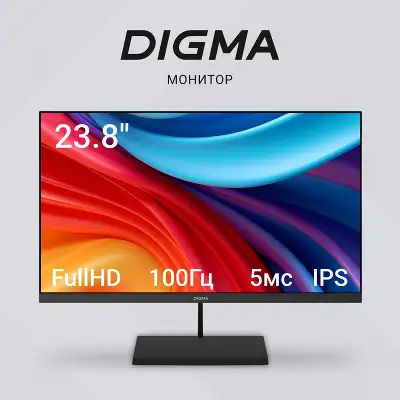 Монитор Digma 23.8" Progress 24P402F черный IPS LED 5ms 16:9 HDMI M/M матовая 250cd 178гр/178гр 1920x1080 100Hz G-Sync DP FHD 3.0кг