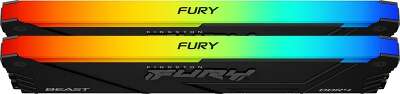 Набор памяти DDR4 DIMM 2x16Gb DDR3733 Kingston Fury Beast Black RGB (KF437C19BB12AK2/32)