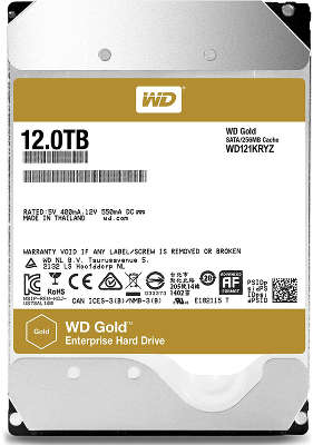 Жёсткий диск SATA-3 12TB [WD121KRYZ] WD Gold