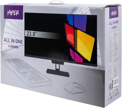 Моноблок HIPER V31 23.8" FHD i5-12400/16/512 SSD/WF/BT/Cam/Kb+Mouse/Linux,черный