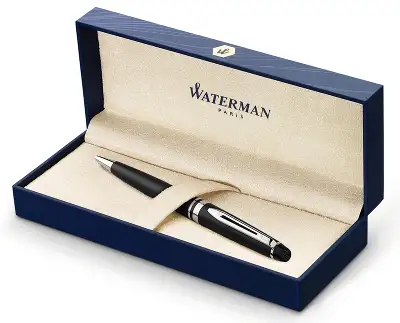 Ручка шариков. Waterman Expert 3 (CWS0951900) Muted Black CT M син. черн. подар.кор.