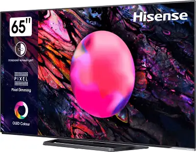 Телевизор 65" Hisense 65A85K, 4K UHD, DVB-T /T2 /C, HDMIx4, USBx2, WiFi, Smart TV, черный