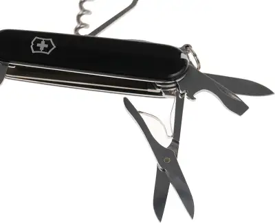 Нож перочинный Victorinox Huntsman (1.3713.3) 91мм 15функц. черный карт.коробка