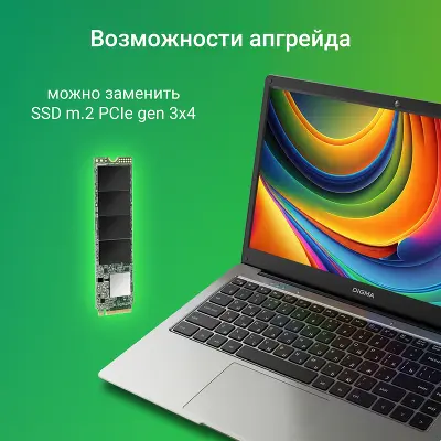 Ноутбук Digma EVE C4800 14" FHD IPS N4020/8/256Gb SSD/W11Pro темно-серый