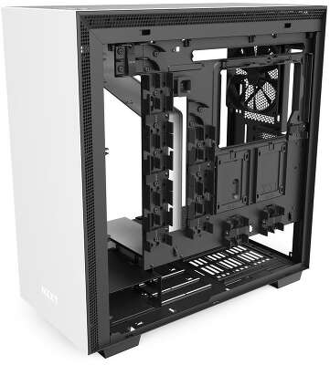 Корпус NZXT H710, черный/белый, ATX, Без БП (CA-H710B-W1)