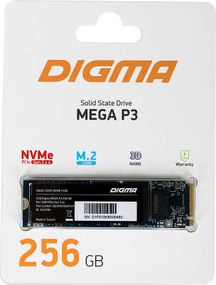 Твердотельный накопитель NVMe 256Gb [DGSM3256GP33T] (SSD) Digma Mega P3