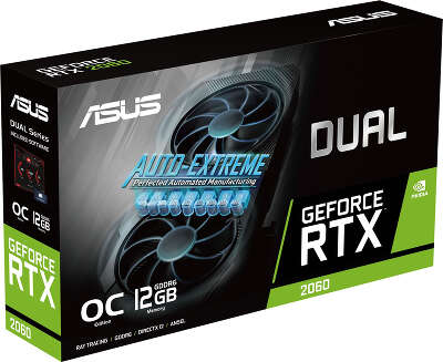 Видеокарта ASUS NVIDIA nVidia GeForce RTX 2060 Dual OC EVO 12Gb DDR6 PCI-E DVI, 2HDMI, DP