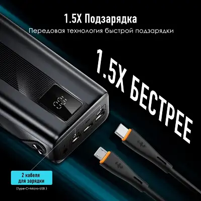 Мобильный аккумулятор Itel Maxpower 450PF 45000mAh 3A 3xUSB-A/USB-C черный