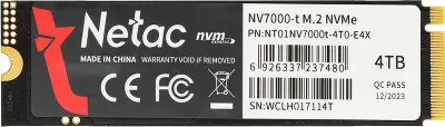 Твердотельный накопитель NVMe 4Tb [NT01NV7000T-4T0-E4X] (SSD) Netac NV7000-t