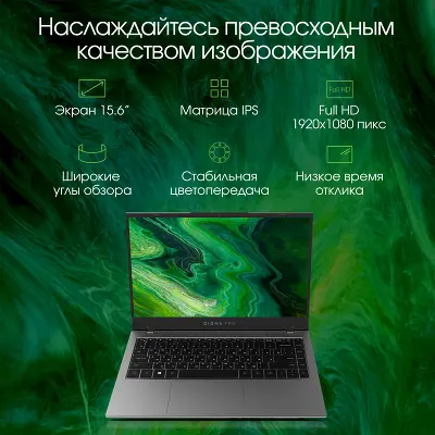 Ноутбук Digma Pro Fortis 15.6" FHD IPS i3-1005G1/8/512Gb SSD/W11Pro серый