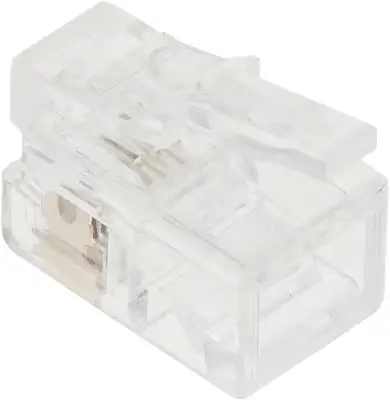 Коннектор Hyperline PLUG-4P4C-P-C2-100 (упак.:100шт) 100м прозрачный