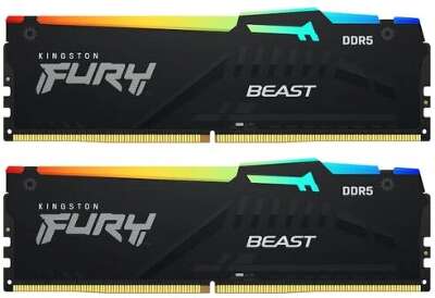 Набор памяти DDR5 DIMM 2x8Gb DDR5600 Kingston FURY Beast Black EXPO RGB (KF556C36BBEAK2-16)