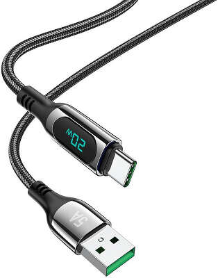 Кабель Hoco S51 5A Extreme USB (m)-USB Type-C (m) 1.2м черный S51 5A EXTREME