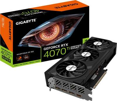 Видеокарта GIGABYTE NVIDIA nVidia GeForce RTX 4070Ti SUPER WINDFORCE OC 16Gb DDR6X PCI-E HDMI, 3DP