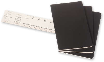 Блокнот Moleskine CAHIER JOURNAL QP316 Large 130х210мм обложка картон 80стр. линейка черный (3шт)