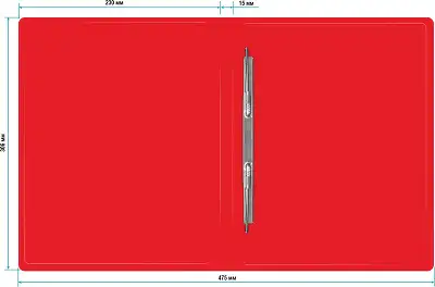 Папка метал.пруж.скоросш. Buro -ECB04PRED A4 пластик 0.5мм красный