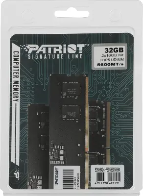 Память DDR5 2x16Gb 5600MHz Patriot PSD532G5600K Signature RTL PC5-44800 CL46 DIMM 288-pin 1.1В Ret