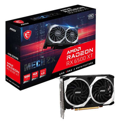 Видеокарта MSI AMD Radeon RX 6500 XT Radeon 4Gb DDR6 PCI-E HDMI, DP