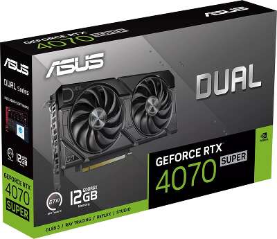 Видеокарта ASUS NVIDIA nVidia GeForce RTX 4070 Super DUAL-RTX4070S-12G-EVO 12Gb DDR6X PCI-E HDMI, 3DP