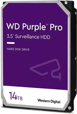 Жесткий диск SATA3 14Tb [WD142PURP] (HDD) Western Digital Purple Pro, 7200rpm