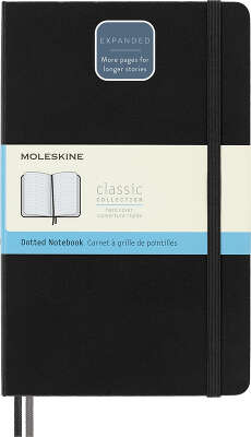 Блокнот Moleskine CLASSIC EXPENDED QP066EXP Large 130х210мм 400стр. пунктир твердая обложка черный