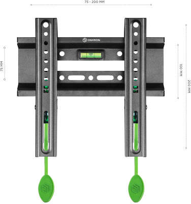 Кронштейн для телевизора Onkron FM1 черный 17"-43" макс.30кг настенный фиксированный