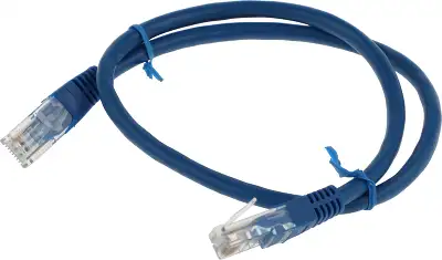 Патч-корд Premier PP6U-0.5M/B 10000Гбит/с UTP 4 пары cat.6 CCA molded 0.5м синий RJ-45 (m)-RJ-45 (m)