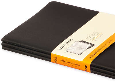 Блокнот Moleskine CAHIER JOURNAL QP316 Large 130х210мм обложка картон 80стр. линейка черный (3шт)