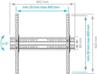 Кронштейн для телевизора Arm Media PLASMA-4 new черный 22"-65" макс.55кг настенный наклон