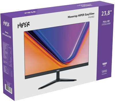 Монитор Hiper 23.8" EasyView FH2402 черный IPS LED 5ms 16:9 HDMI M/M матовая 250cd 178гр/178гр 1920x1080 75Hz FreeSync DP FHD 3.1кг