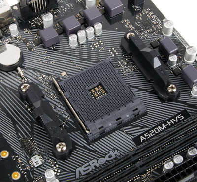 Материнская плата Asrock A520M-HVS Soc-AM4 AMD A520 2xDDR4 mATX AC`97 8ch(7.1) GbLAN RAID+VGA+HDMI