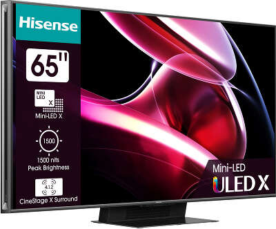 Телевизор 65" Hisense 65UXKQ, 4K UHD, DVB-T /T2 /C, HDMIx4, USBx2, WiFi, Smart TV, темно-серый