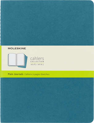 Блокнот Moleskine CAHIER JOURNAL CH023B44 XLarge 190х250мм обложка картон 120стр. нелинованный голубой (3шт)