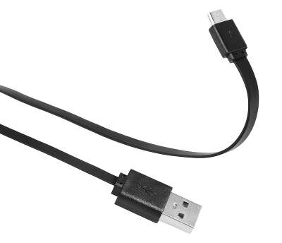 Кабель SunWind USB (m)-micro USB (m) 1м черный плоский