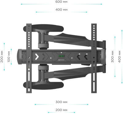 Кронштейн для телевизора Onkron NP47 черный 40"-75" макс.35кг настенный поворот и наклон