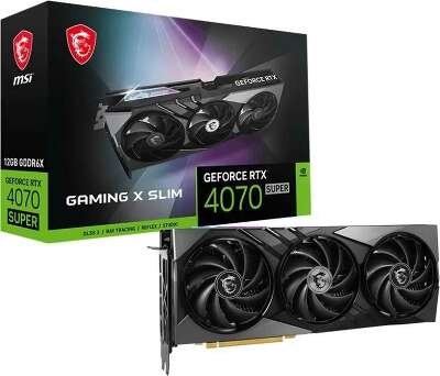 Видеокарта MSI nVidia GeForce RTX 4070 Super GAMING X SLIM 12G 12Gb DDR6X PCI-E HDMI, 3DP