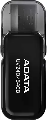 Флеш Диск A-Data 64Gb UV240 AUV240-64G-RBK USB2.0 черный