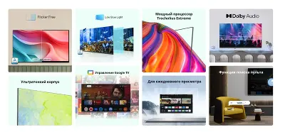 Телевизор 40" Skyworth 40E55G, FHD, HDMIx2, USBx2, WiFi, Smart TV, черный