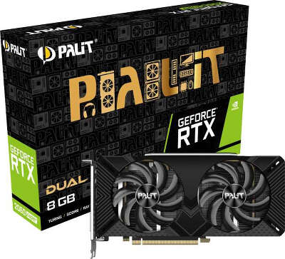 Видеокарта Palit NVIDIA nVidia GeForce RTX 2060 SUPER Dual 8Gb DDR6 PCI-E DVI, HDMI, DP